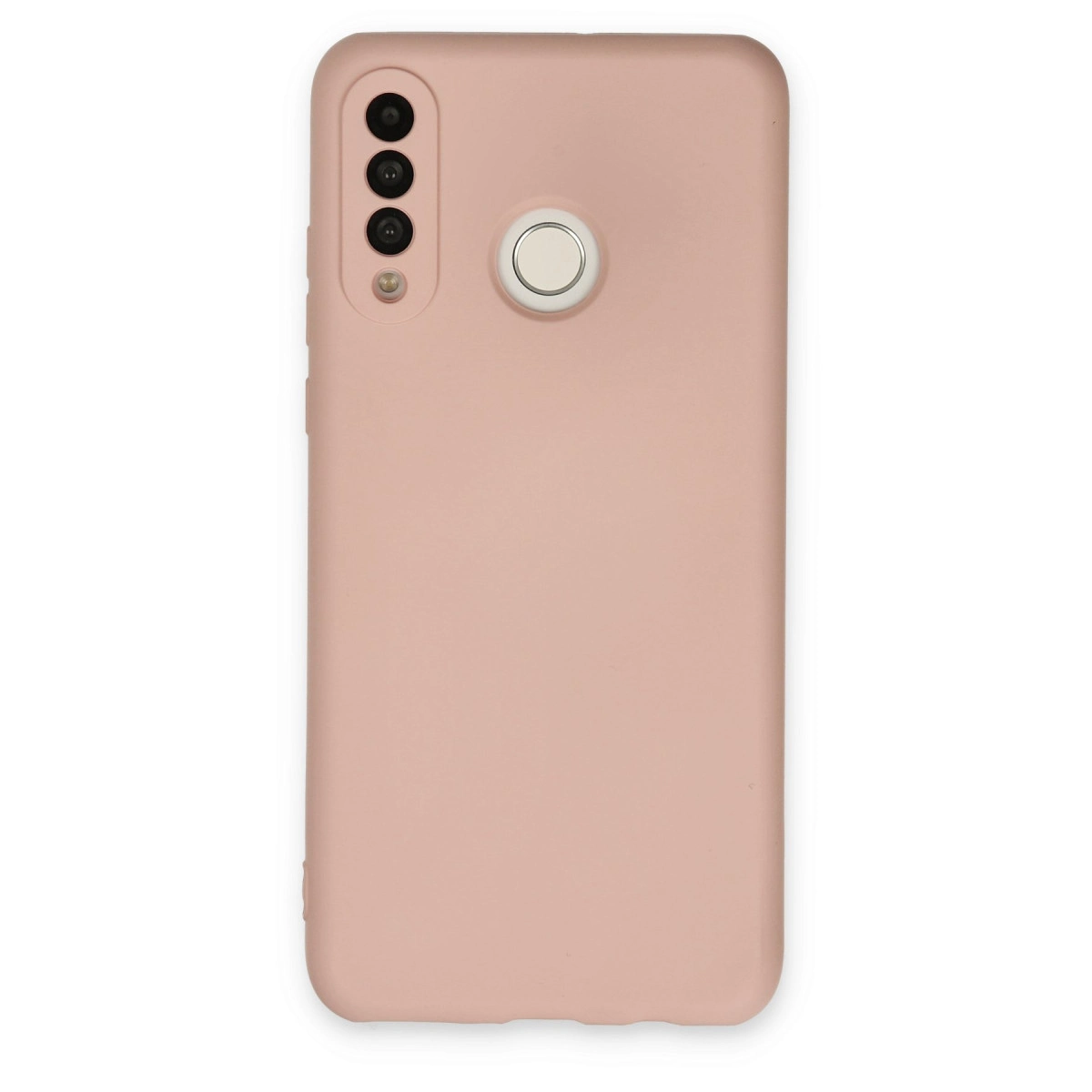 NEWFACE Huawei P30 Lite Uyumlu Nano İçi Kadife Silikon Telefon Kılıfı Pudra