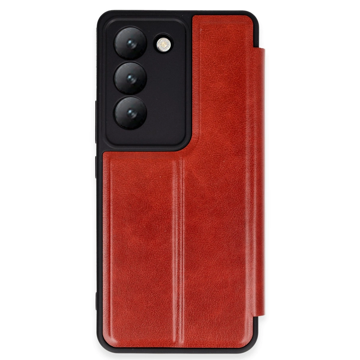 NEWFACE Vivo V30 Lite 4G Uyumlu Flip Cover Telefon Kılıfı Kırmızı