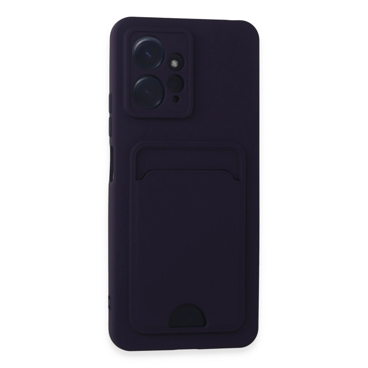 NEWFACE Xiaomi Redmi Note 12 4G Uyumlu Kelvin Kartvizitli Silikon Telefon Kılıfı Derin Mor