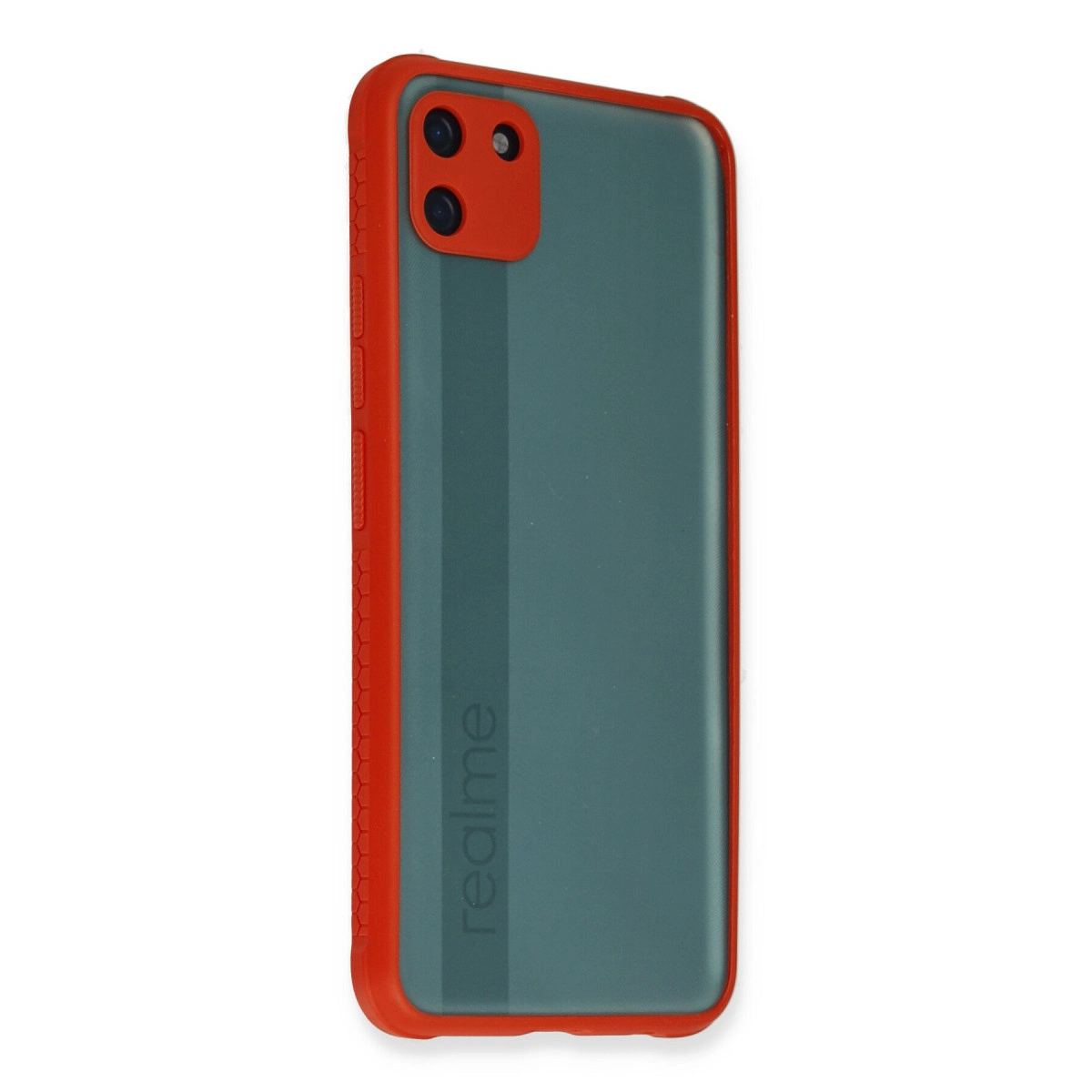 NEWFACE Realme C11 Uyumlu Miami  Silikon Telefon Kılıfı Kırmızı