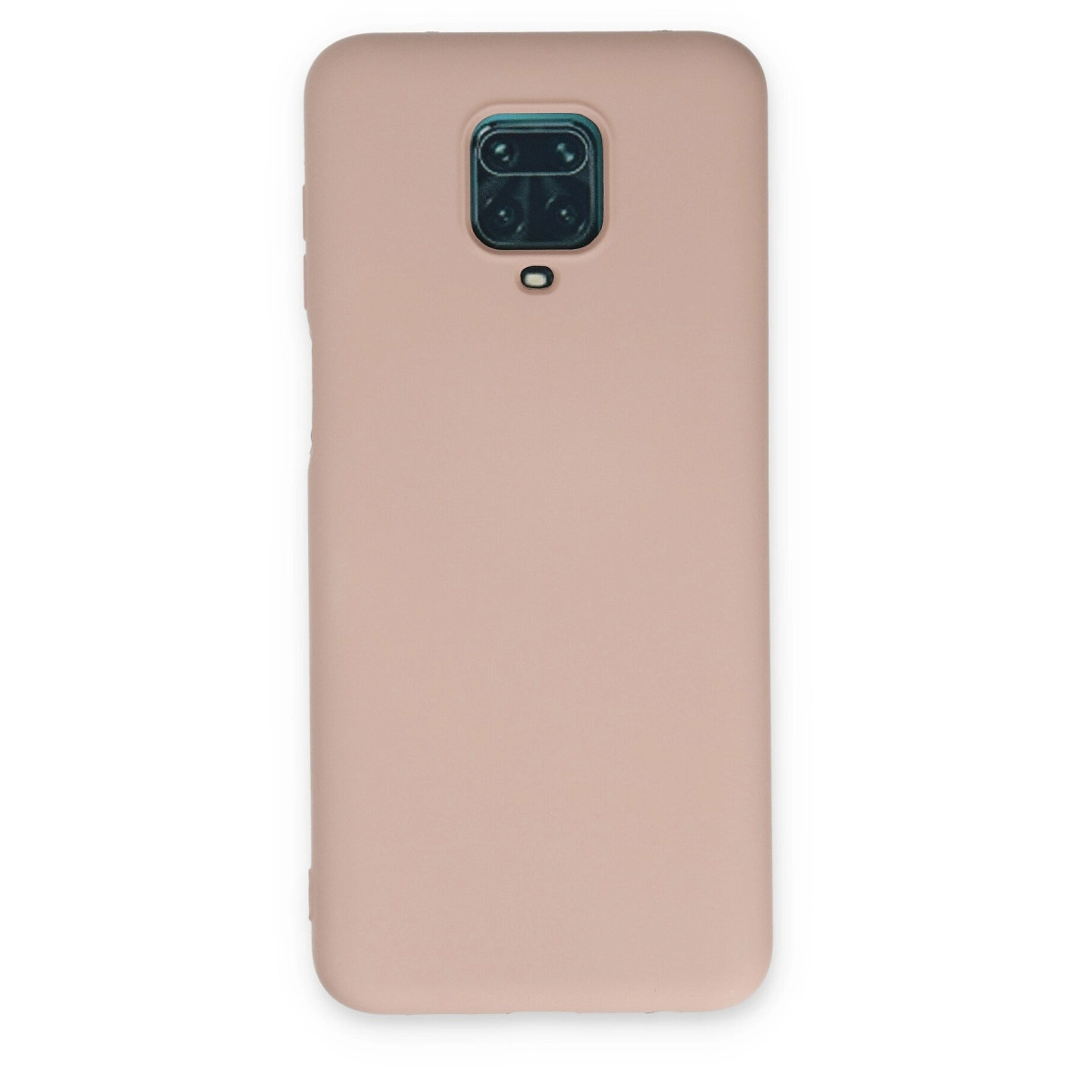 Kare şeklinde kamera modülü ve flaşı olan pembe telefon kılıfı.