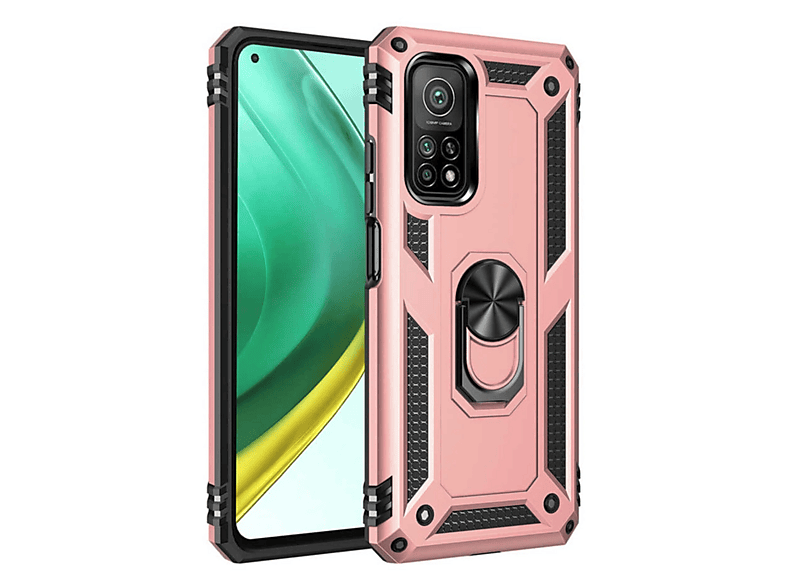 NEWFACE Xiaomi Mi 10t Pro Uyumlu Sofya Yüzüklü Silikon Kapak Telefon Kılıfı Rose