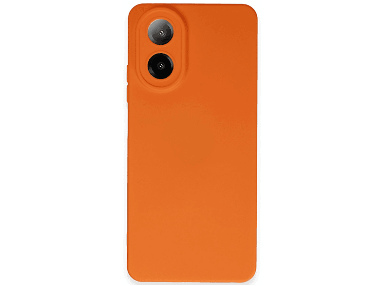 NEWFACE Oppo A38 Uyumlu Nano İçi Kadife Silikon Telefon Kılıfı Turuncu