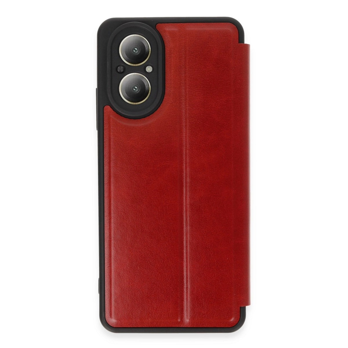 NEWFACE Realme 12 Lite Uyumlu Flip Cover Telefon Kılıfı Kırmızı