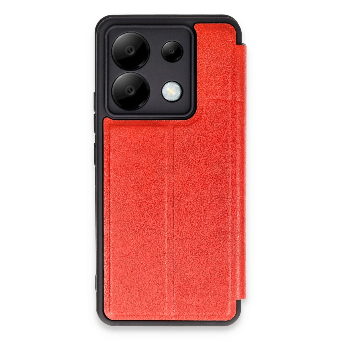NEWFACE Xiaomi Redmi Note 13 Pro 5G Uyumlu Flip Cover Telefon Kılıfı Kırmızı