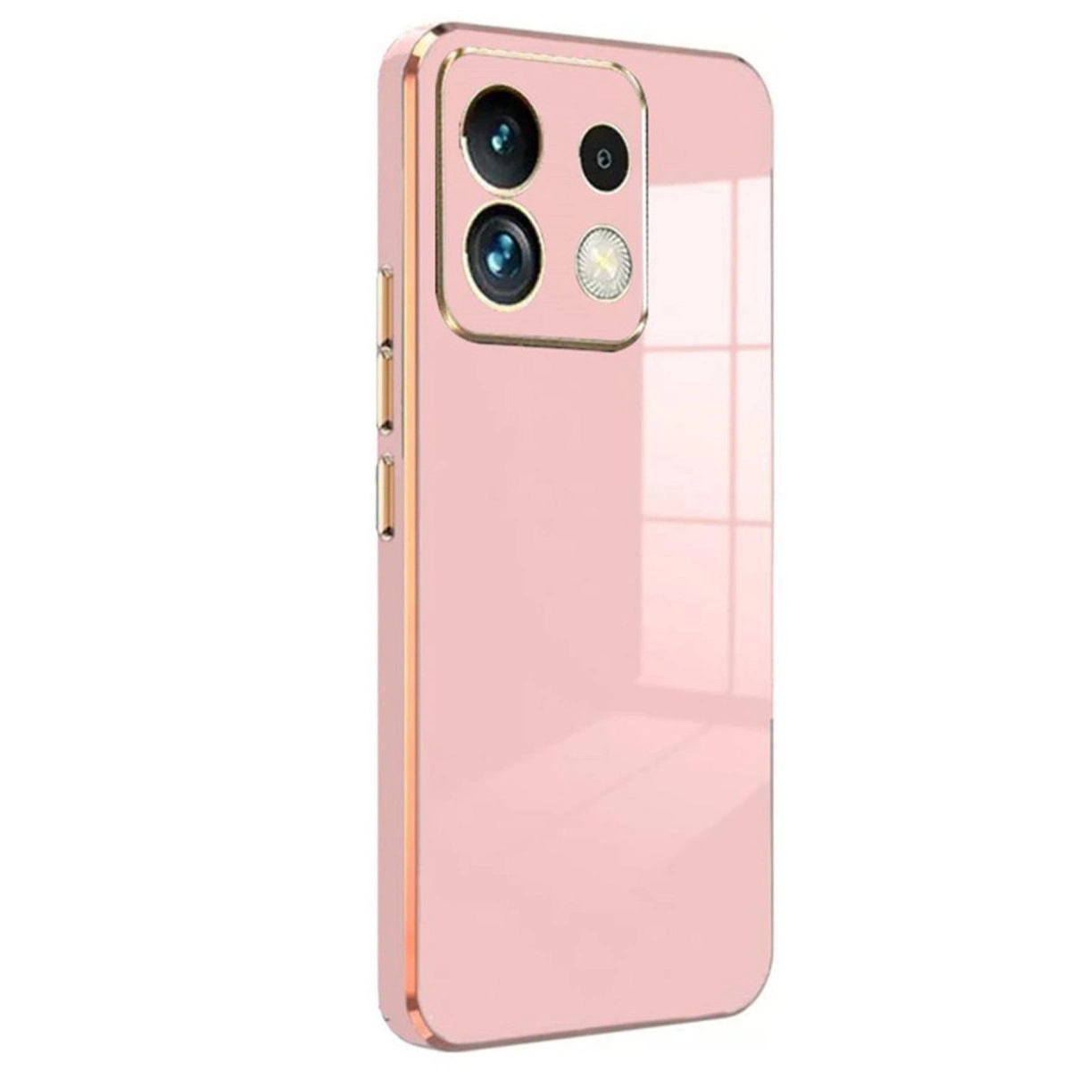 NEWFACE Xiaomi Redmi Note 13 5G Uyumlu Volet Silikon Telefon Kılıfı Pembe