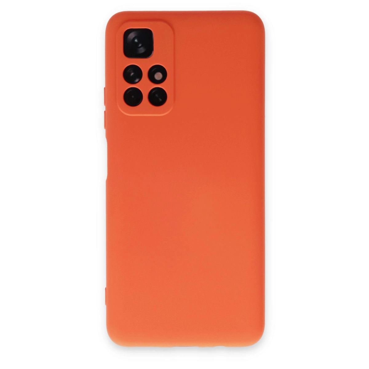 NEWFACE Xiaomi Redmi Note 11T Uyumlu Nano İçi Kadife Silikon Telefon Kılıfı Turuncu