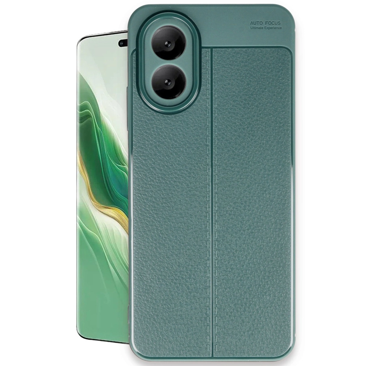 NEWFACE Oppo A38 Uyumlu Auto Focus Kapak Telefon Kılıfı Koyu Yeşil