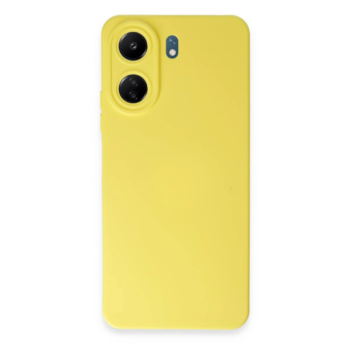 NEWFACE Xiaomi Redmi 13C Uyumlu Nano İçi Kadife Silikon Telefon Kılıfı Sarı