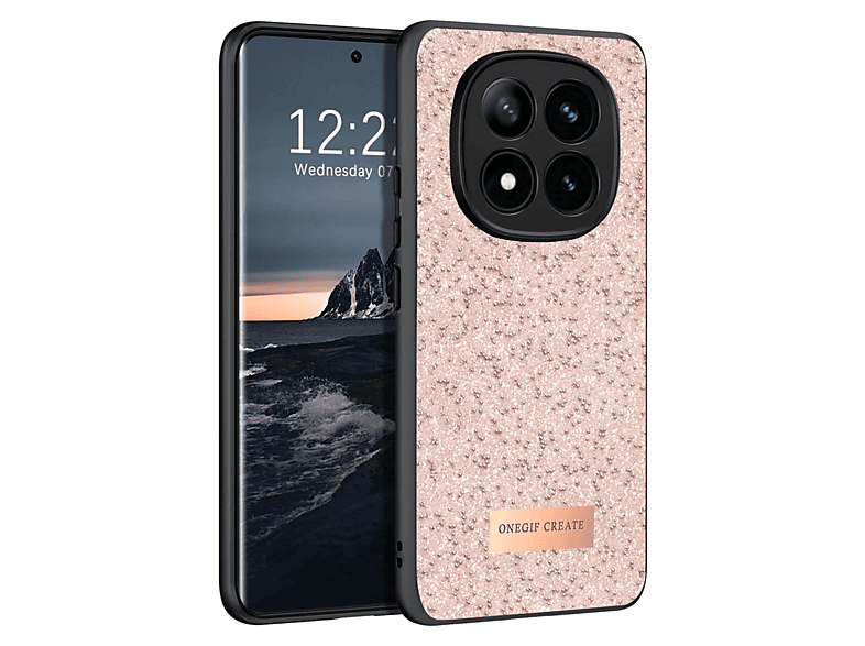 NEWFACE Xiaomi Redmi Note 14 Pro 4G Uyumlu Bright Simli Kapak Telefon Kılıfı Pembe