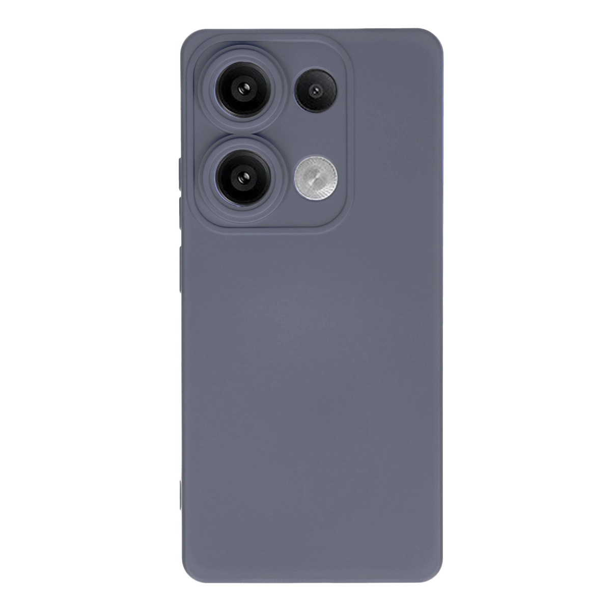 INTERFLEX Xiaomi Redmi Note 13 4G Uyumlu Nano İçi Kadife Silikon Telefon Kılıfı Gri