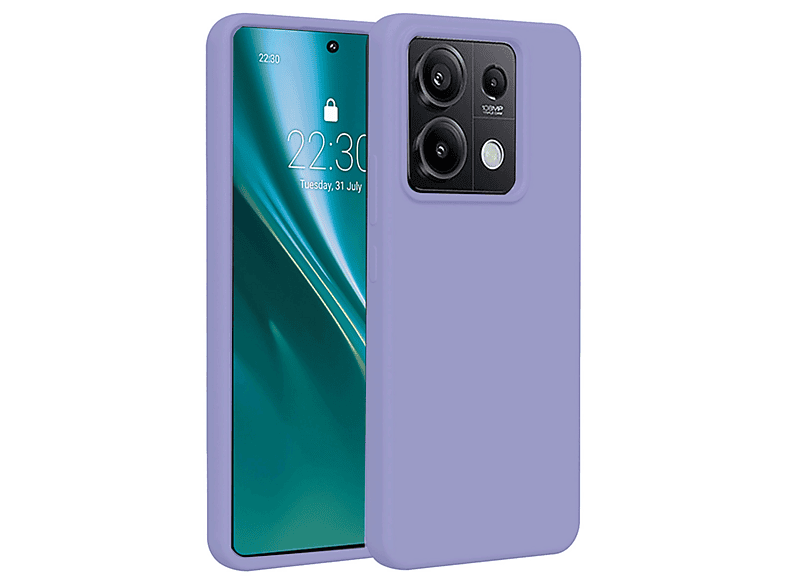 NEWFACE Xiaomi Redmi Note 13 Pro 4G Uyumlu First Silikon Telefon Kılıfı Lila