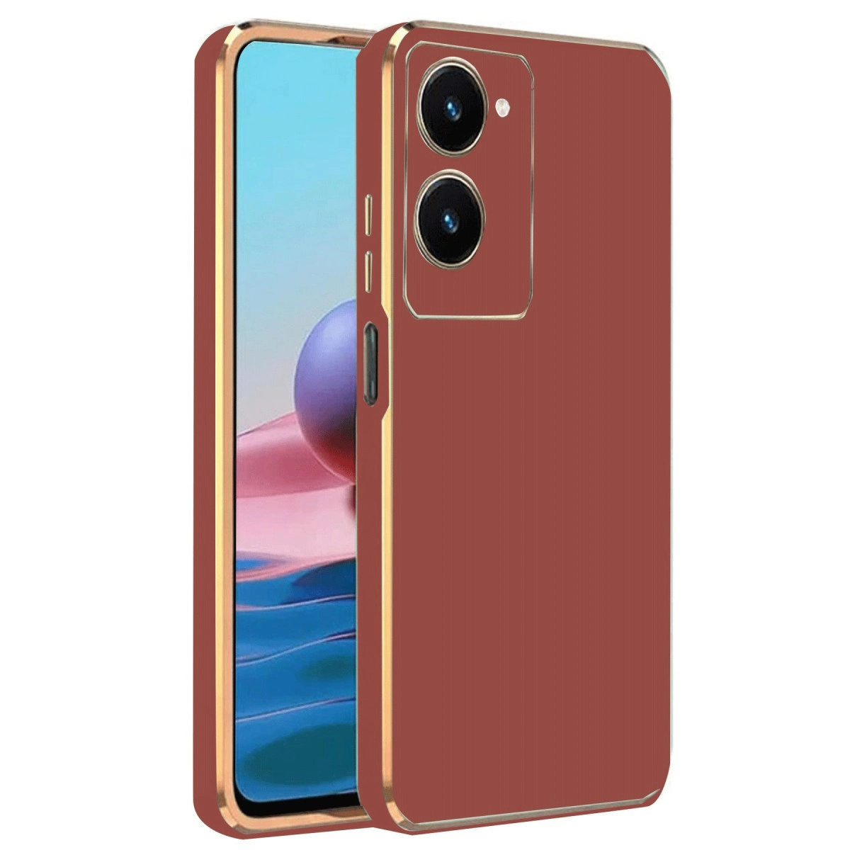 NEWFACE Vivo Y18 Uyumlu Volet Silikon Telefon Kılıfı Kırmızı