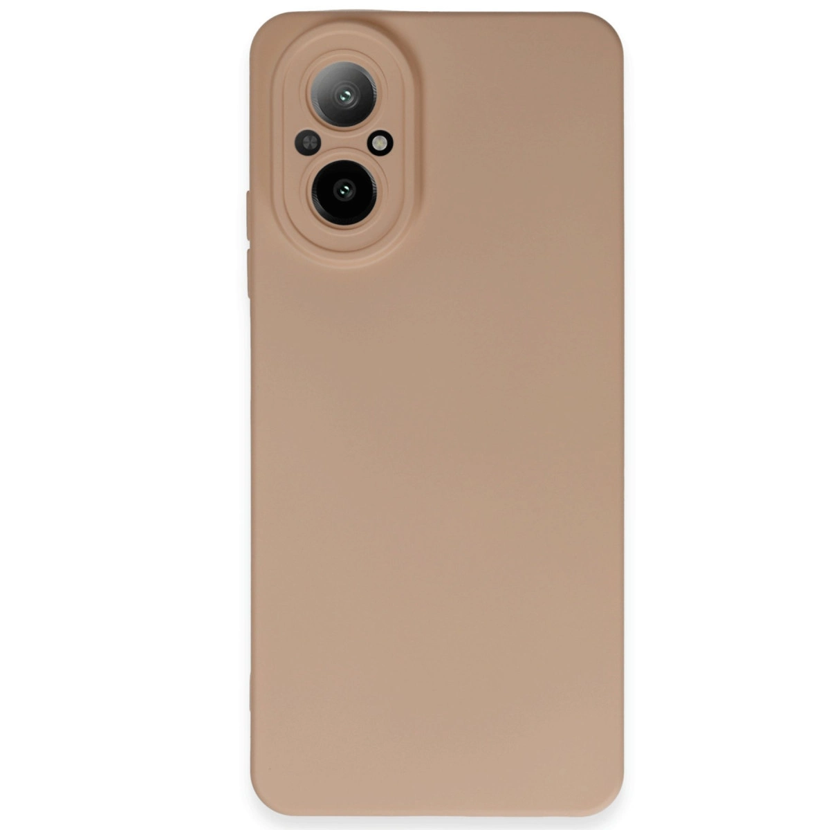 NEWFACE Realme 12 Lite Uyumlu Nano İçi Kadife Silikon Telefon Kılıfı Pudra