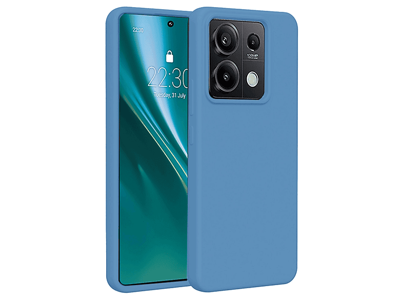 NEWFACE Xiaomi Redmi Note 13 4G Uyumlu First Silikon Telefon Kılıfı Mavi