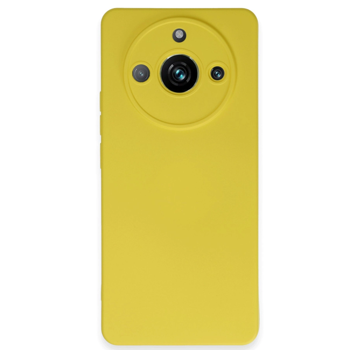 NEWFACE Realme 11 Pro Uyumlu Nano İçi Kadife Silikon Telefon Kılıfı Sarı