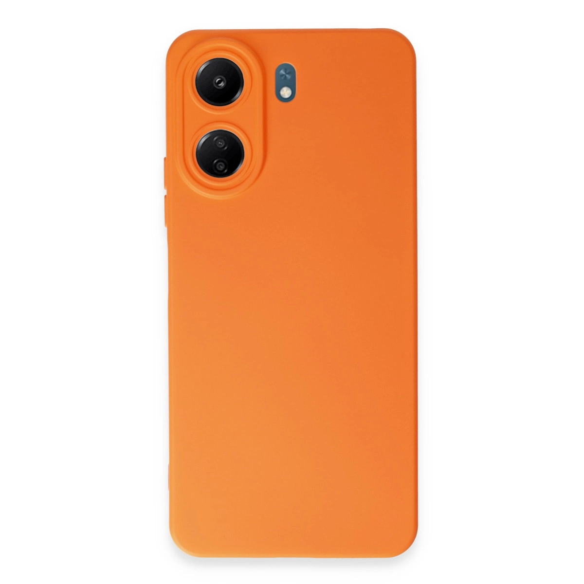 NEWFACE Xiaomi Redmi 13C Uyumlu Nano İçi Kadife Silikon Telefon Kılıfı Turuncu