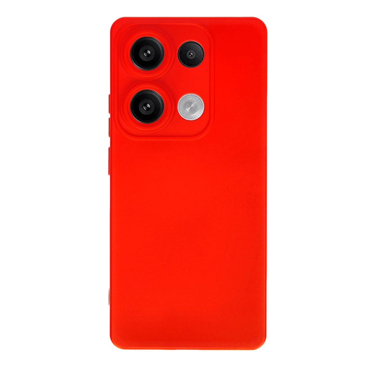 NEWFACE Xiaomi Redmi Note 13 4G Uyumlu Nano İçi Kadife Silikon Telefon Kılıfı Kırmızı