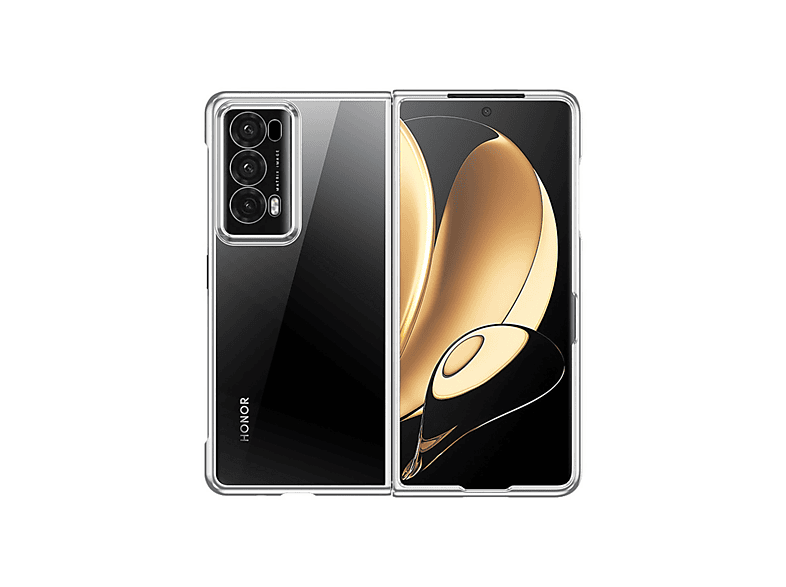 NEWFACE Huawei Honor Magic V2 Uyumlu Jasper Kapak Telefon Kılıfı Gümüş