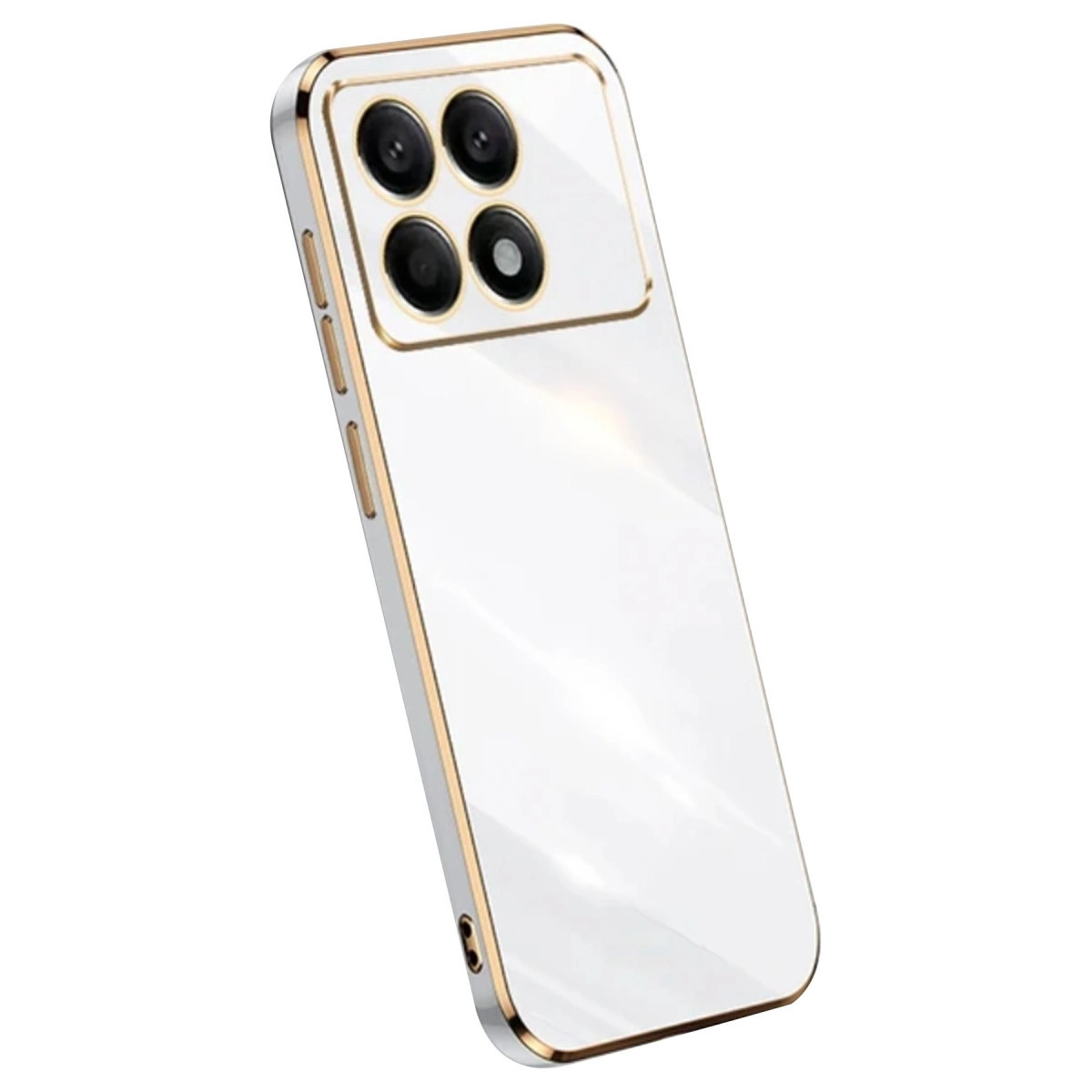 NEWFACE Xiaomi Poco X6 Pro Uyumlu Volet Silikon Telefon Kılıfı Beyaz