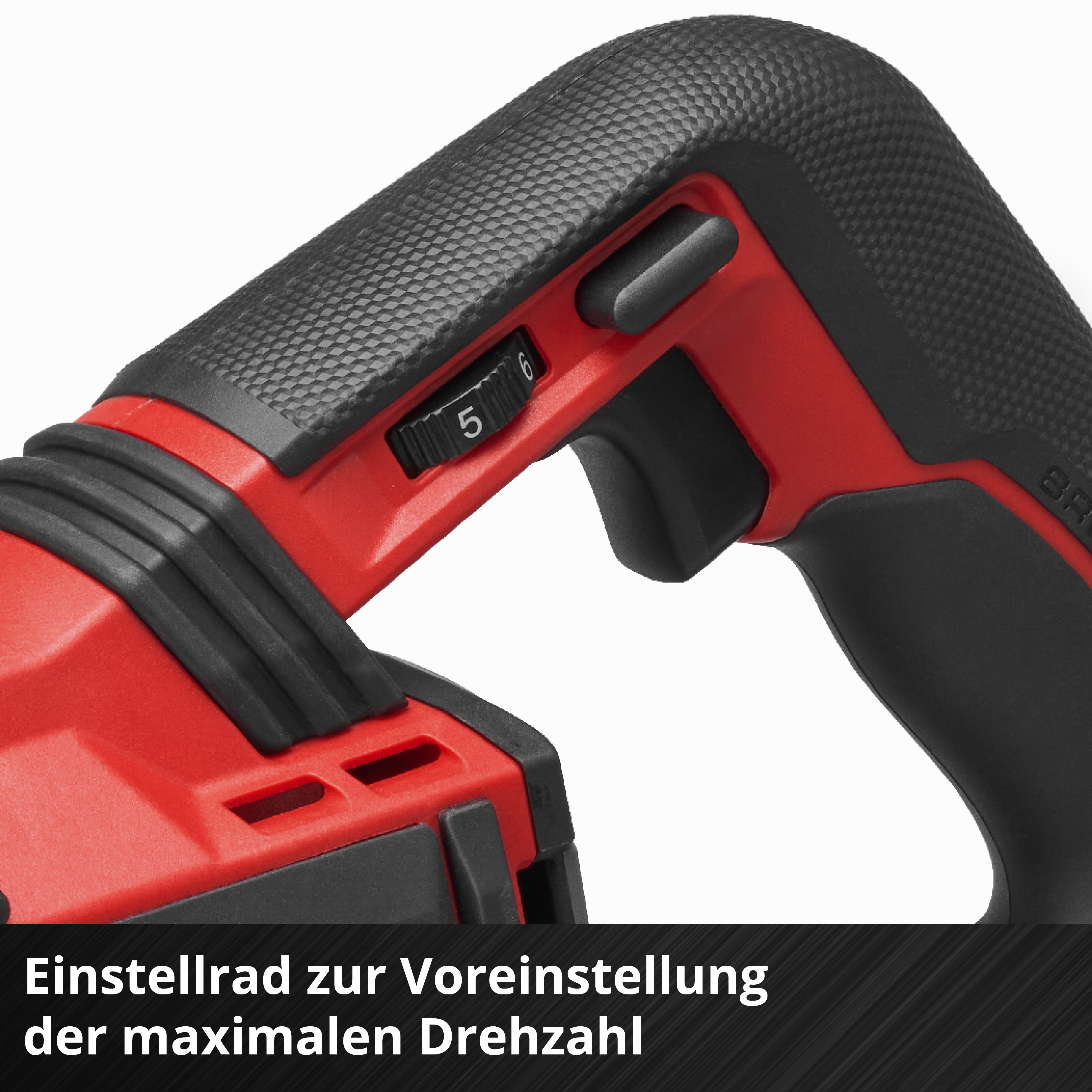Einstellrad einer Bohrmaschine mit Zahlen 5 und 6