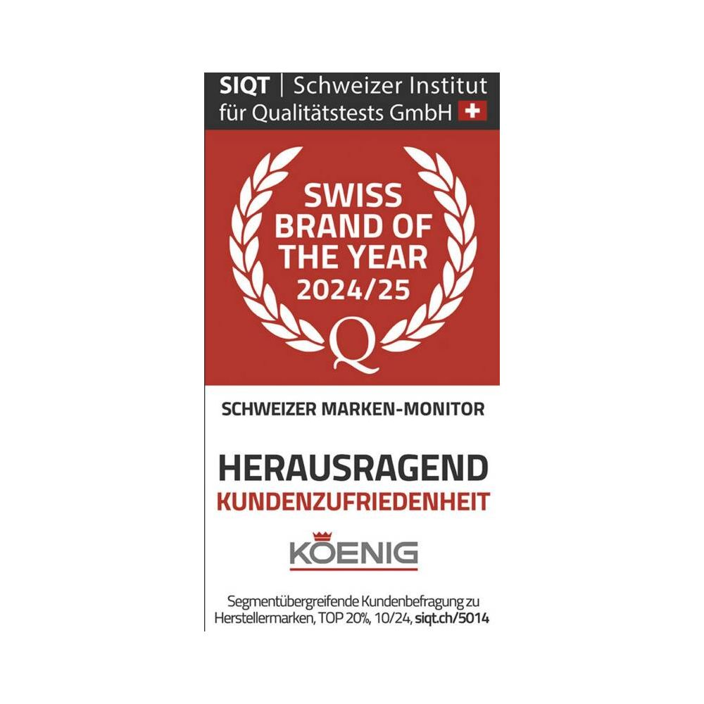 SIQT Auszeichnung: "Swiss Brand of the Year 2024/25" für KÖNIG.