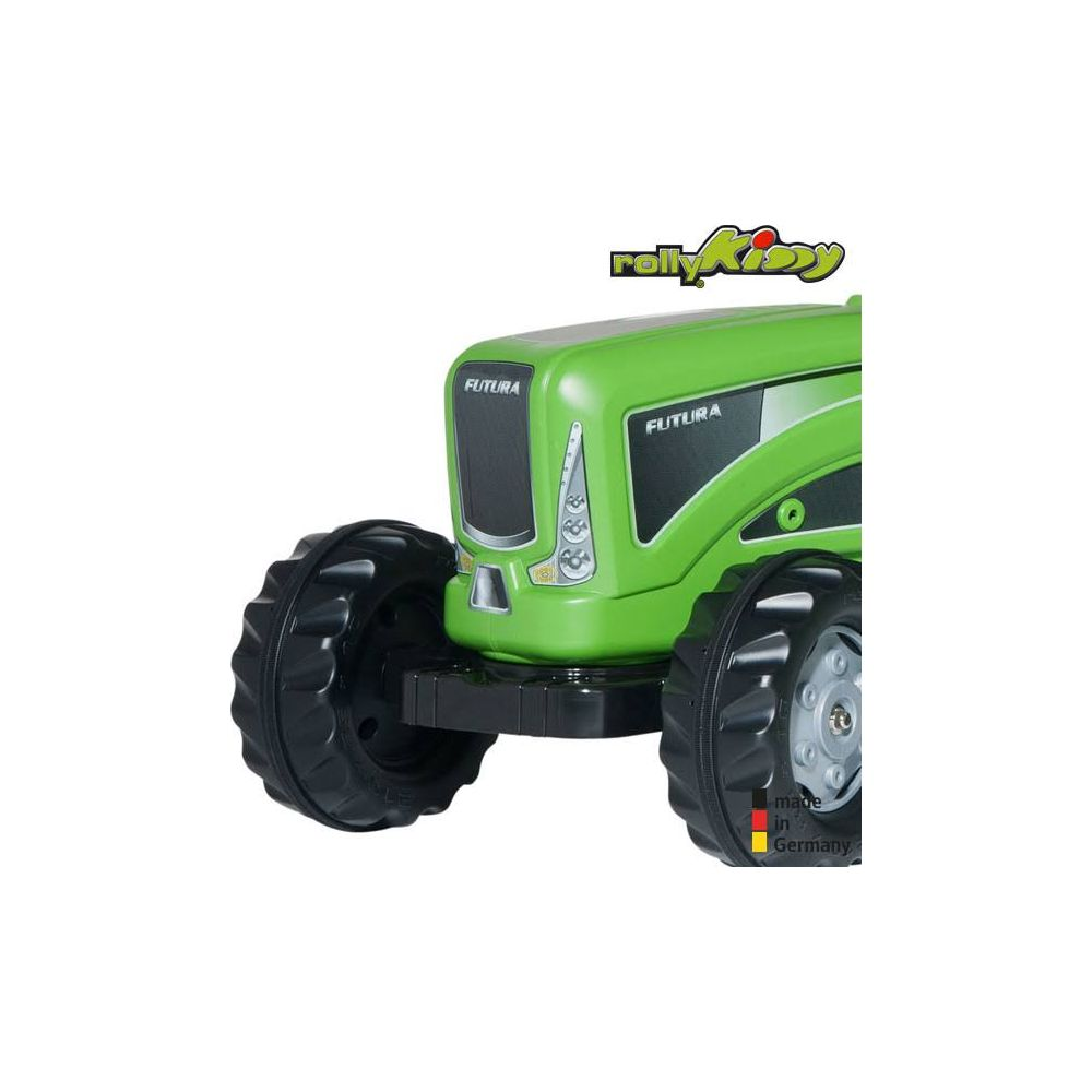Grüner Spielzeugtraktor mit großen Rädern und 