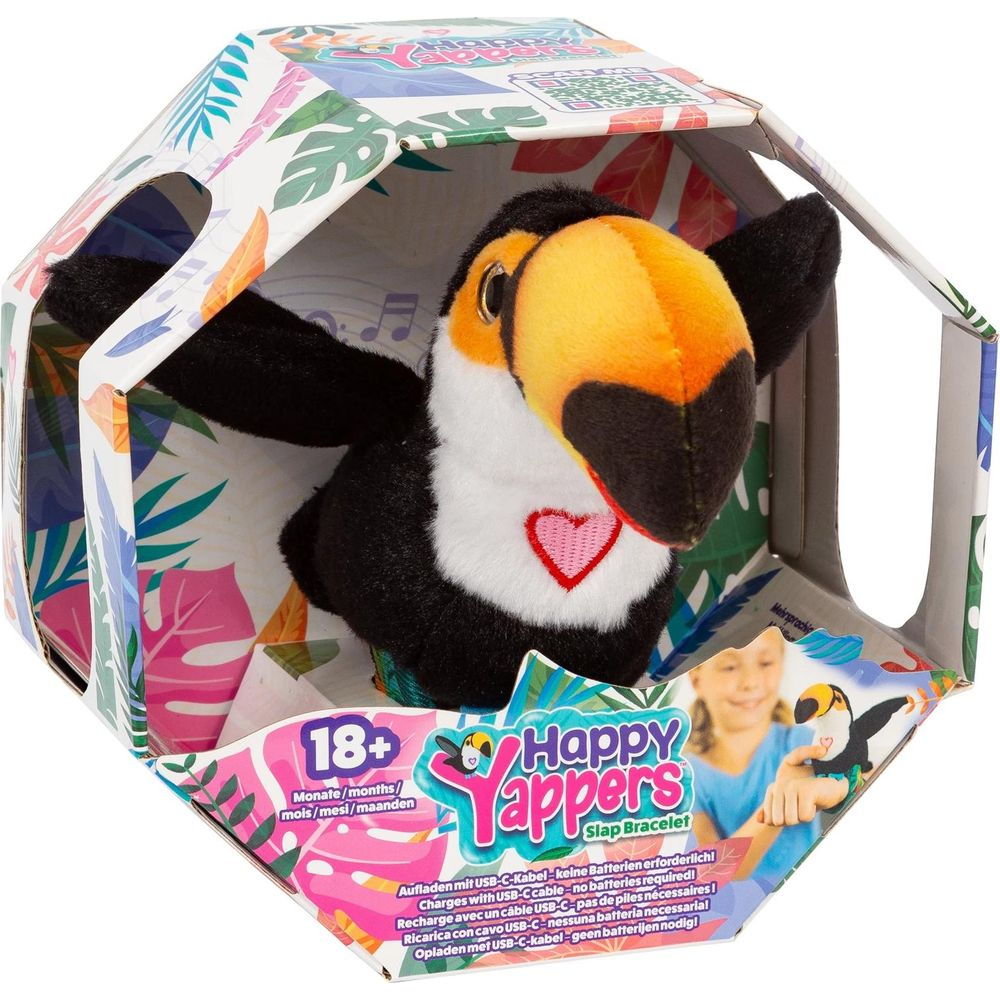 Stoff-Tukan in Geschenkbox, mit Herz-Aufdruck, für Kinder ab 18 Monaten.