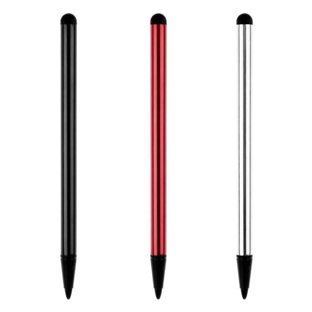 Drei Stifte in Schwarz, Rot und Silber mit schwarzen Spitzen.