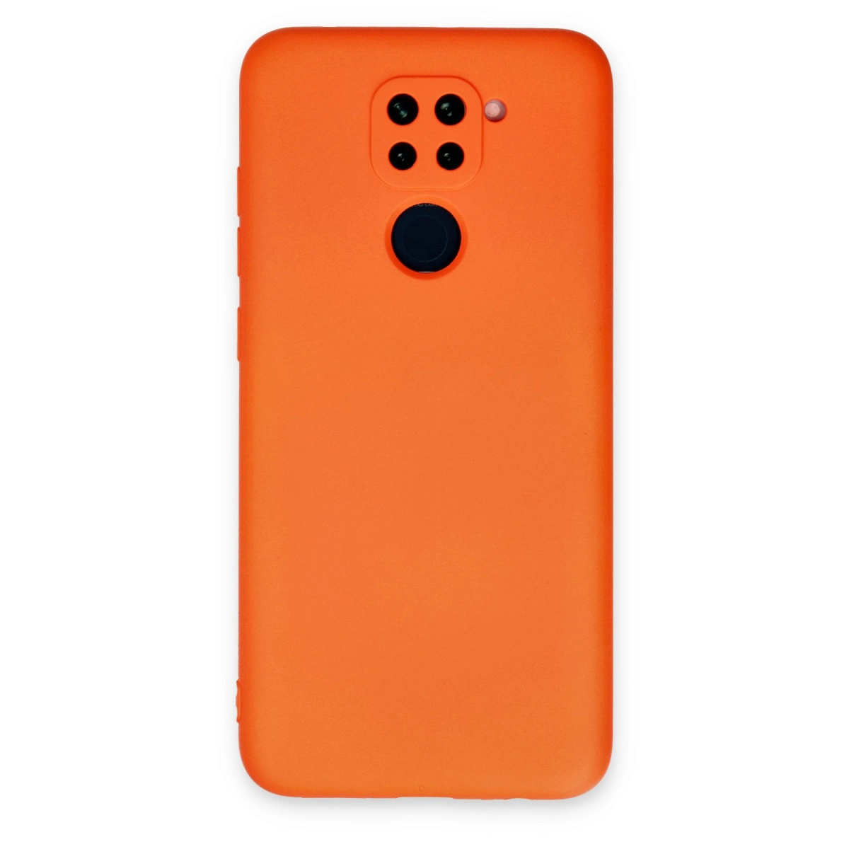 NEWFACE Xiaomi Redmi Note 9 Uyumlu Nano İçi Kadife Silikon Telefon Kılıfı Turuncu
