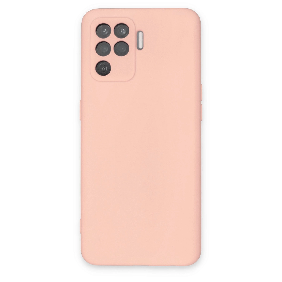 NEWFACE Oppo Reno 5 Lite Uyumlu Nano İçi Kadife Silikon Telefon Kılıfı Pudra
