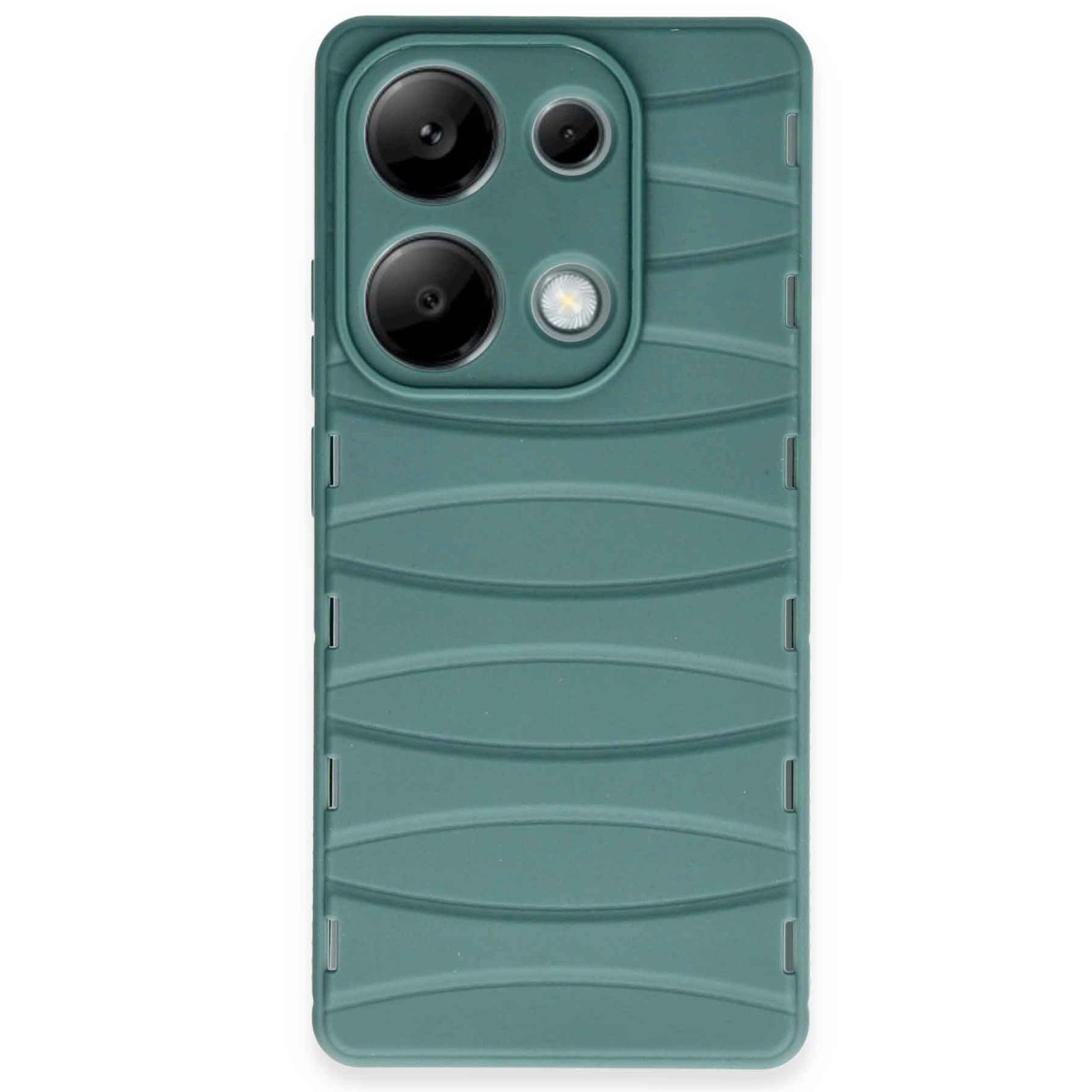 Dalgalı desenli yeşil telefon kılıfı.