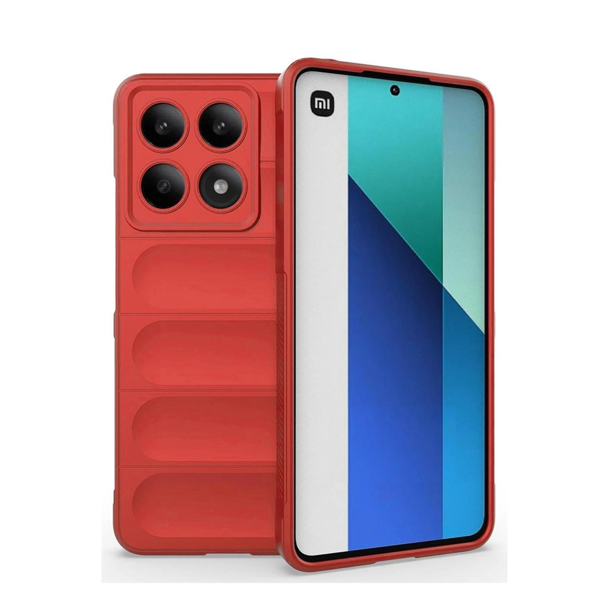 NEWFACE Xiaomi Poco X6 Pro Optimum Uyumlu Silikon Telefon Kılıfı Kırmızı