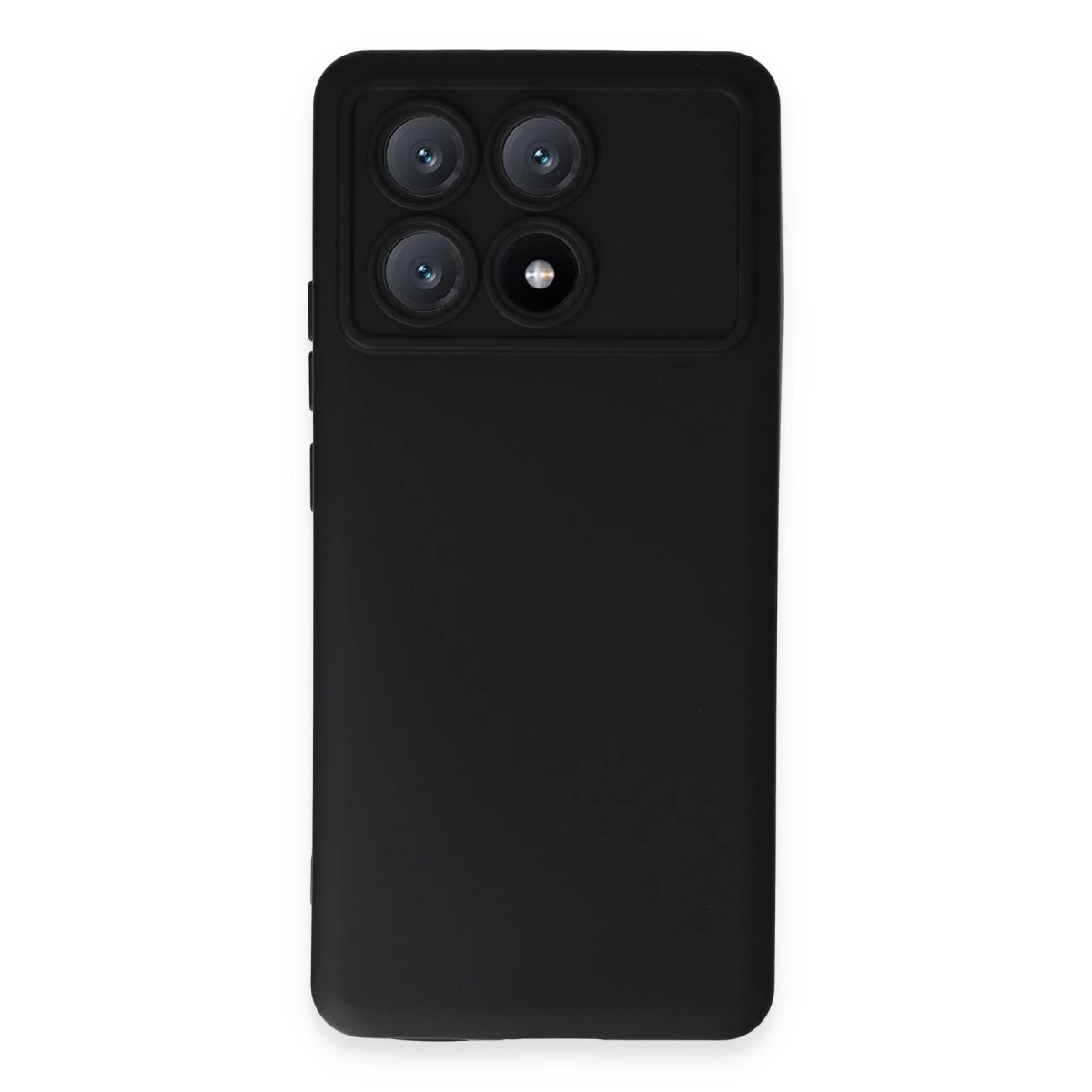 NEWFACE Xiaomi Poco X6 Pro Uyumlu Nano İçi Kadife Silikon Telefon Kılıfı Siyah