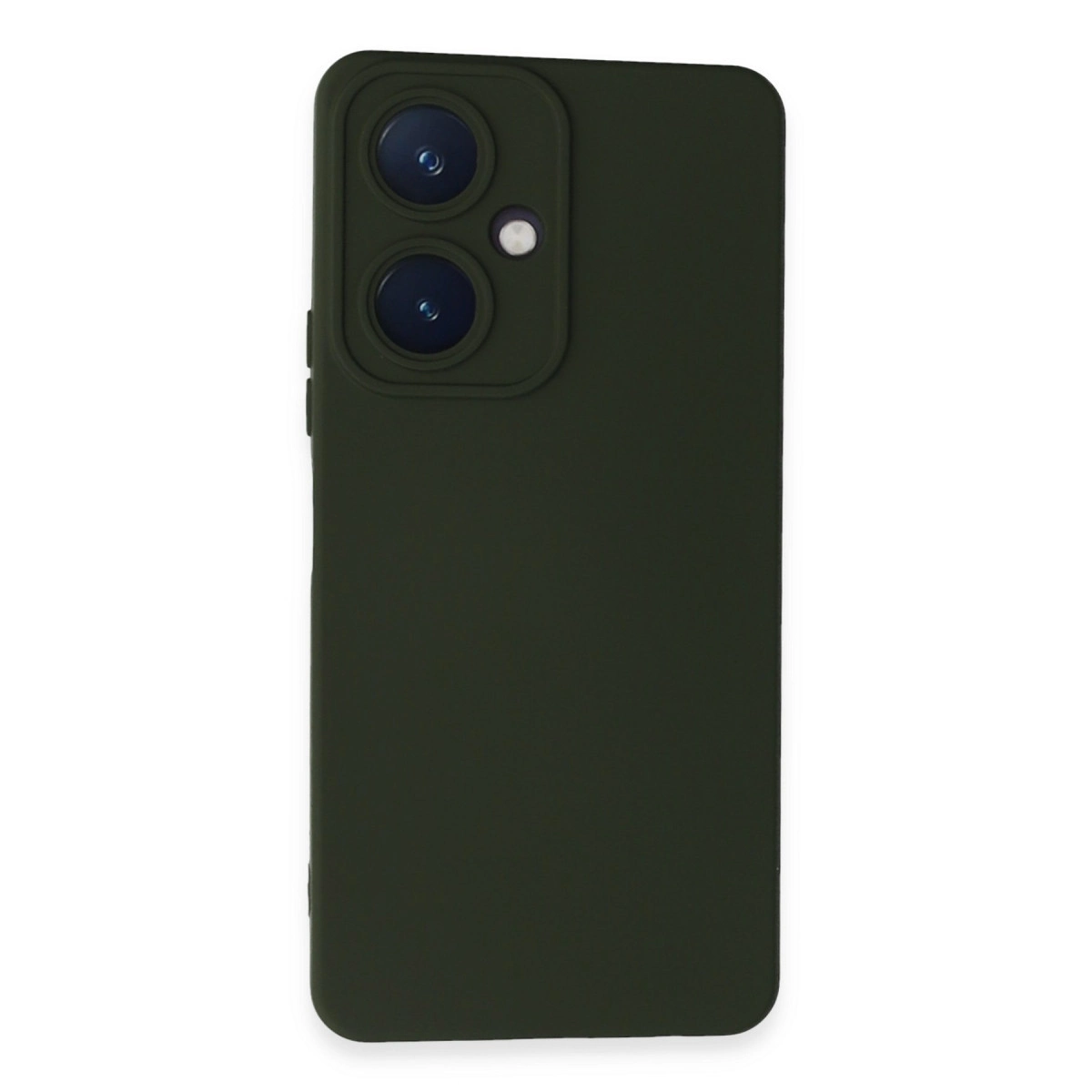 NEWFACE Vivo Y27 Uyumlu Nano İçi Kadife Silikon Telefon Kılıfı Koyu Yeşil