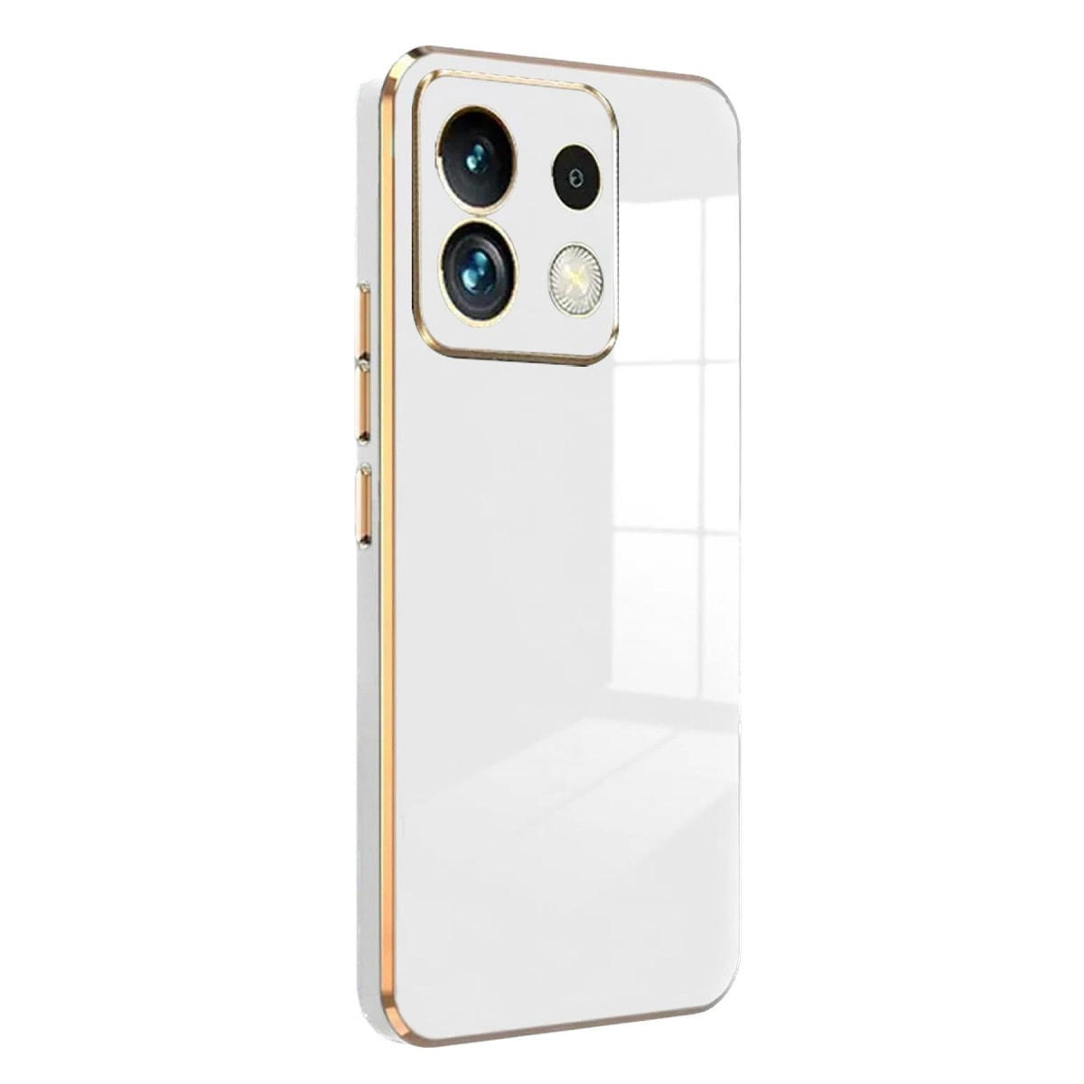 NEWFACE Xiaomi Redmi Note 13 4G Uyumlu Volet Silikon Telefon Kılıfı Beyaz