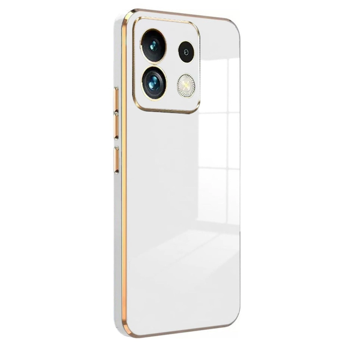 NEWFACE Xiaomi Poco M6 Pro 4G Uyumlu Volet Silikon Telefon Kılıfı Beyaz