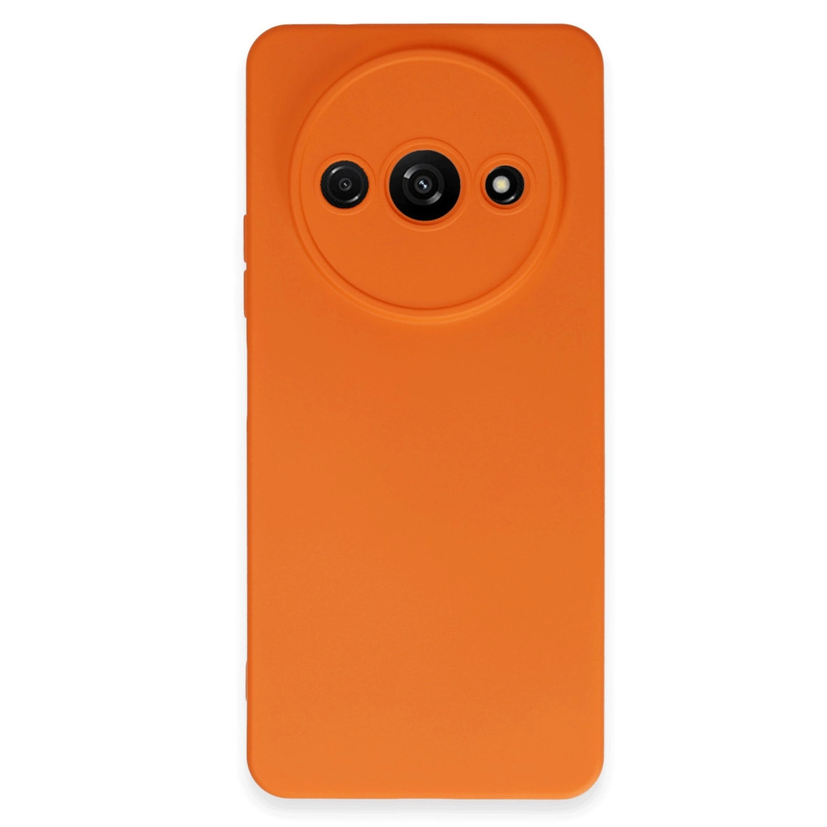 NEWFACE Xiaomi Redmi A3 4G Uyumlu Nano İçi Kadife Silikon Telefon Kılıfı Turuncu