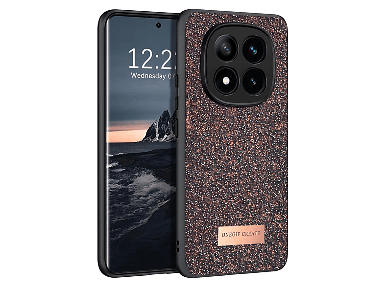 NEWFACE Xiaomi Redmi Note 14 Pro 4G Uyumlu Bright Simli Kapak Telefon Kılıfı Derin Mor