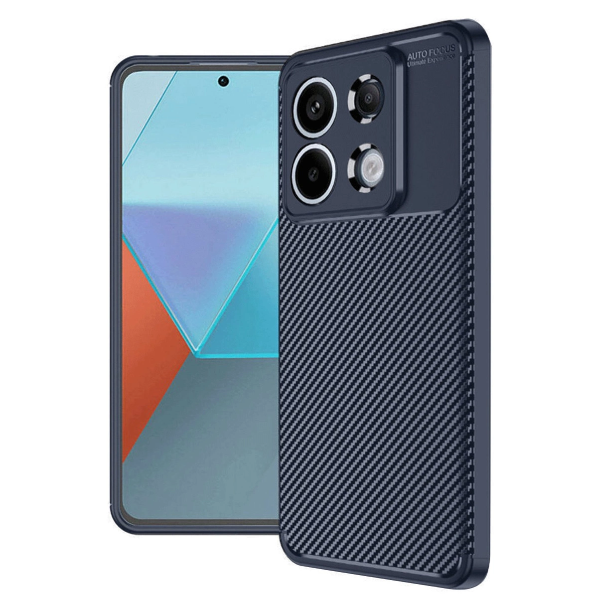 NEWFACE Xiaomi Redmi Note 13 Pro 4G Uyumlu Auto Focus Karbon Kapak Telefon Kılıfı Lacivert