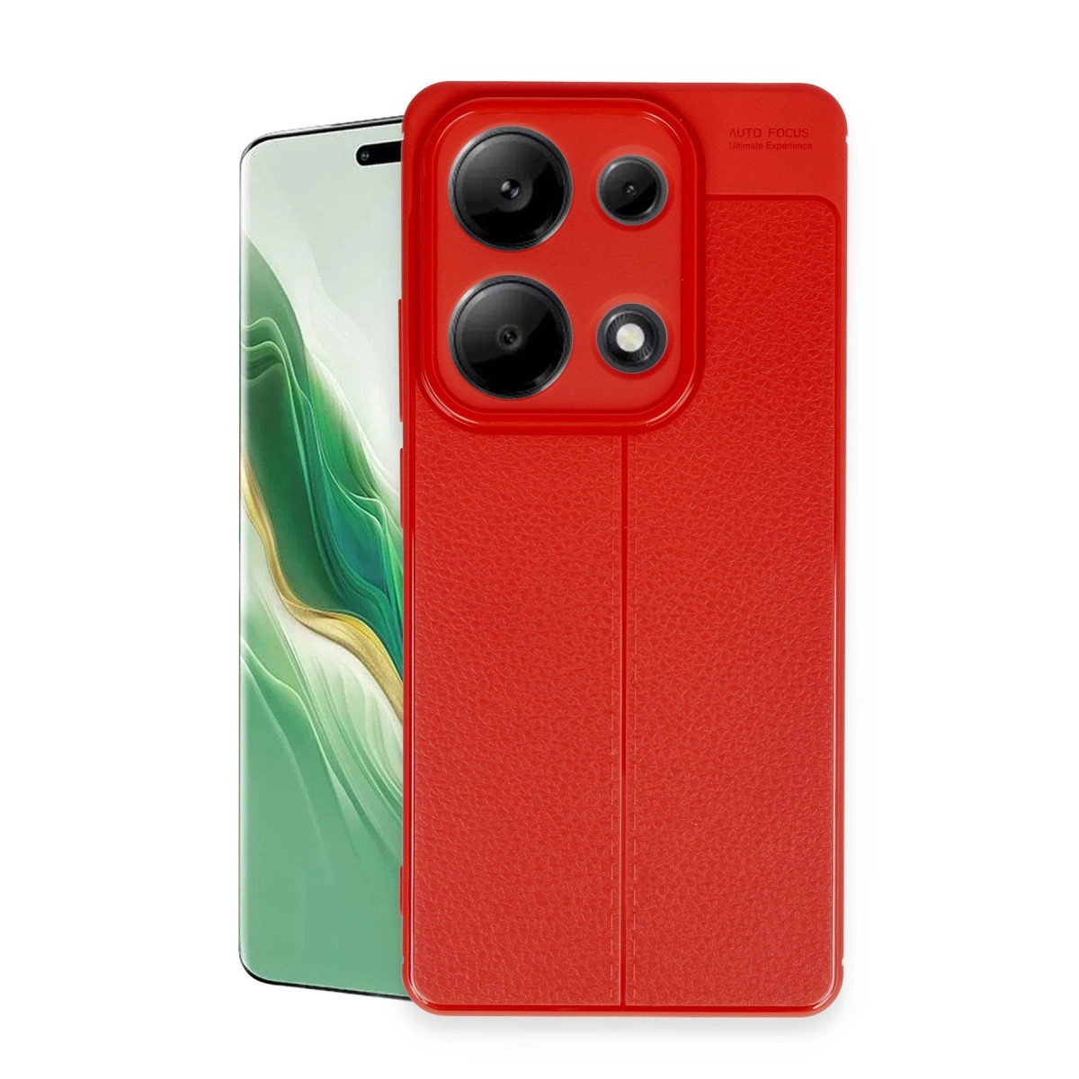 NEWFACE Xiaomi Redmi Note 13 Pro 4G Uyumlu Auto Focus Kapak Telefon Kılıfı Kırmızı