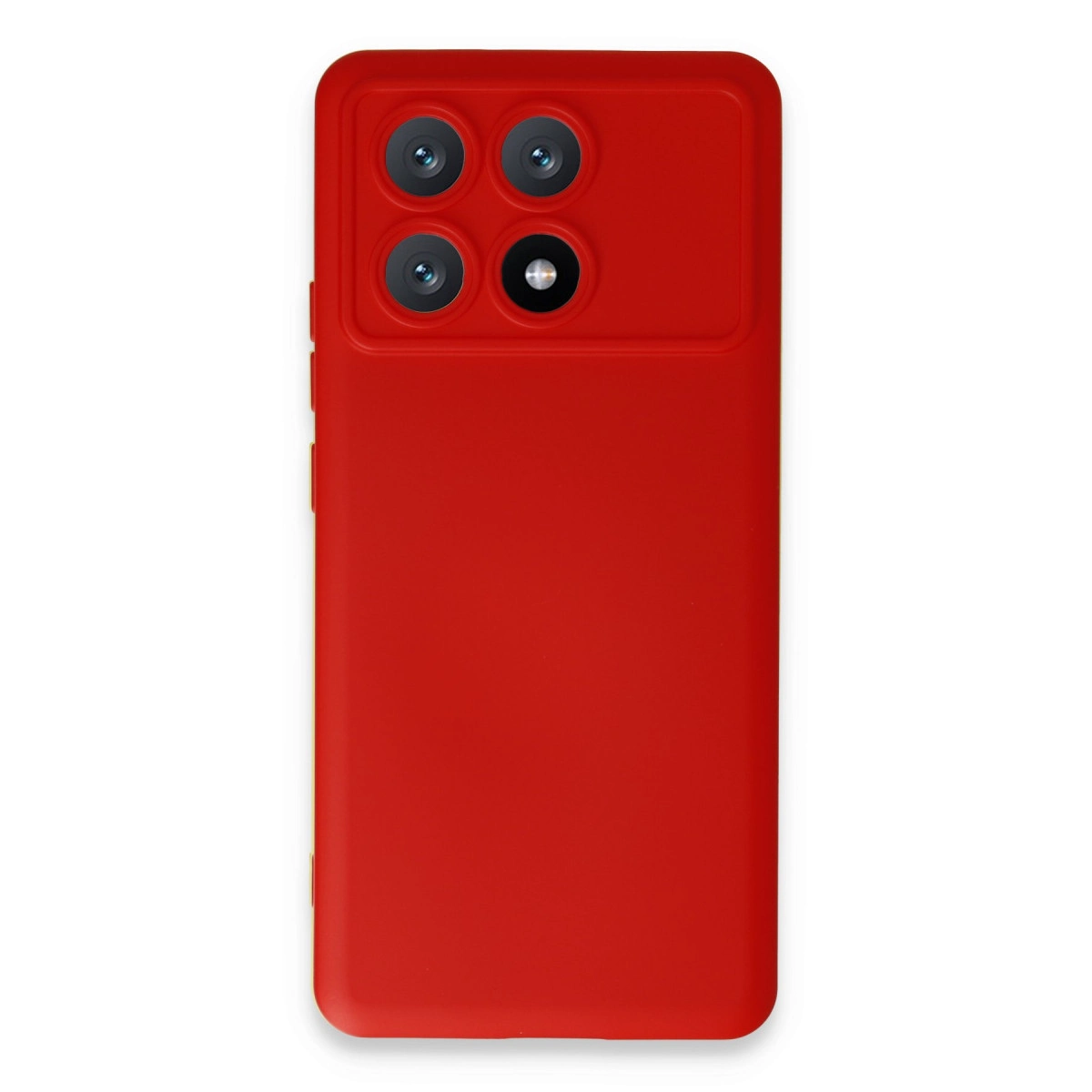 NEWFACE Xiaomi Poco X6 Pro Uyumlu Nano İçi Kadife Silikon Telefon Kılıfı Kırmızı
