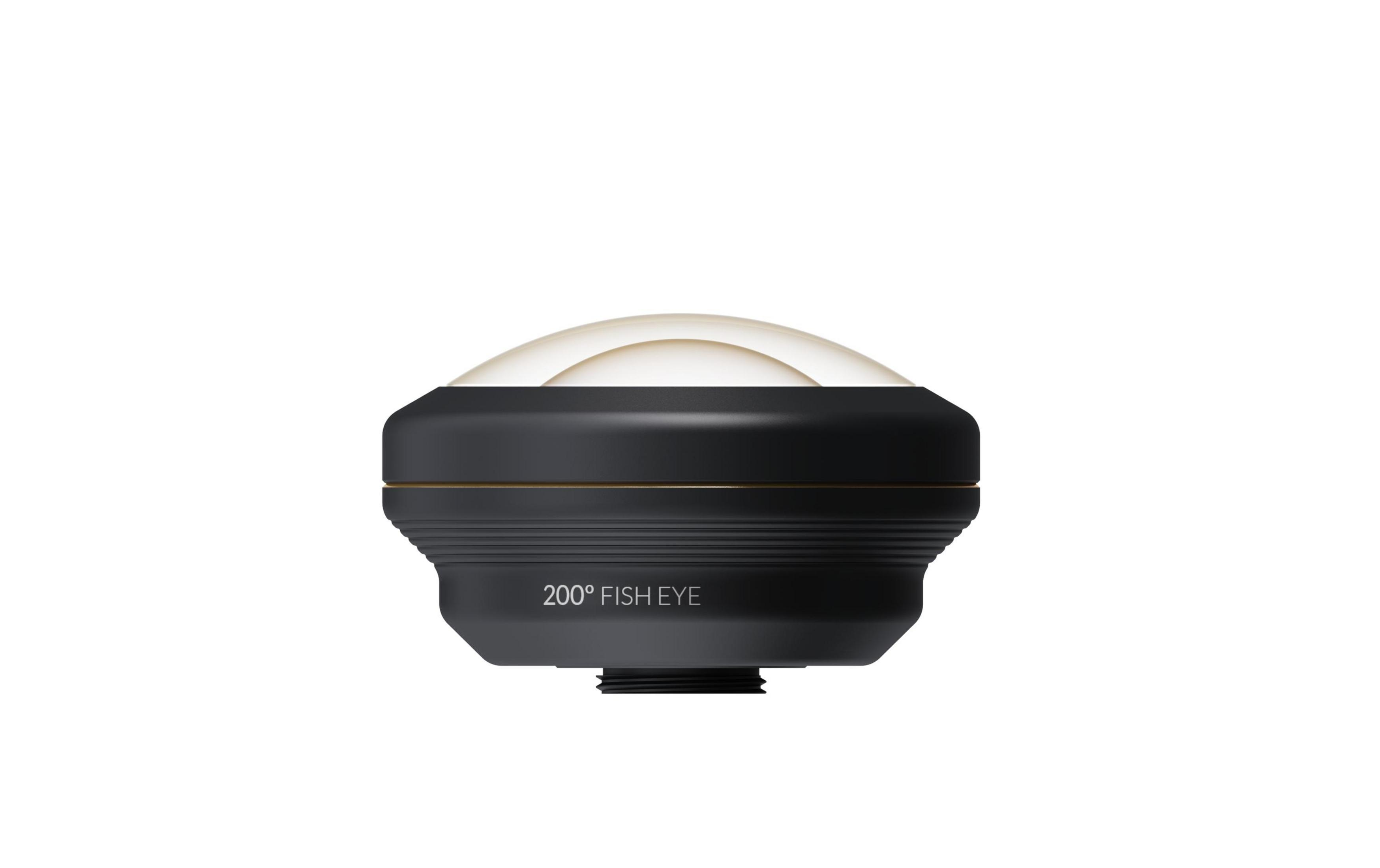 Üzerinde '200° FISH EYE' yazılı siyah balıkgözü lens.