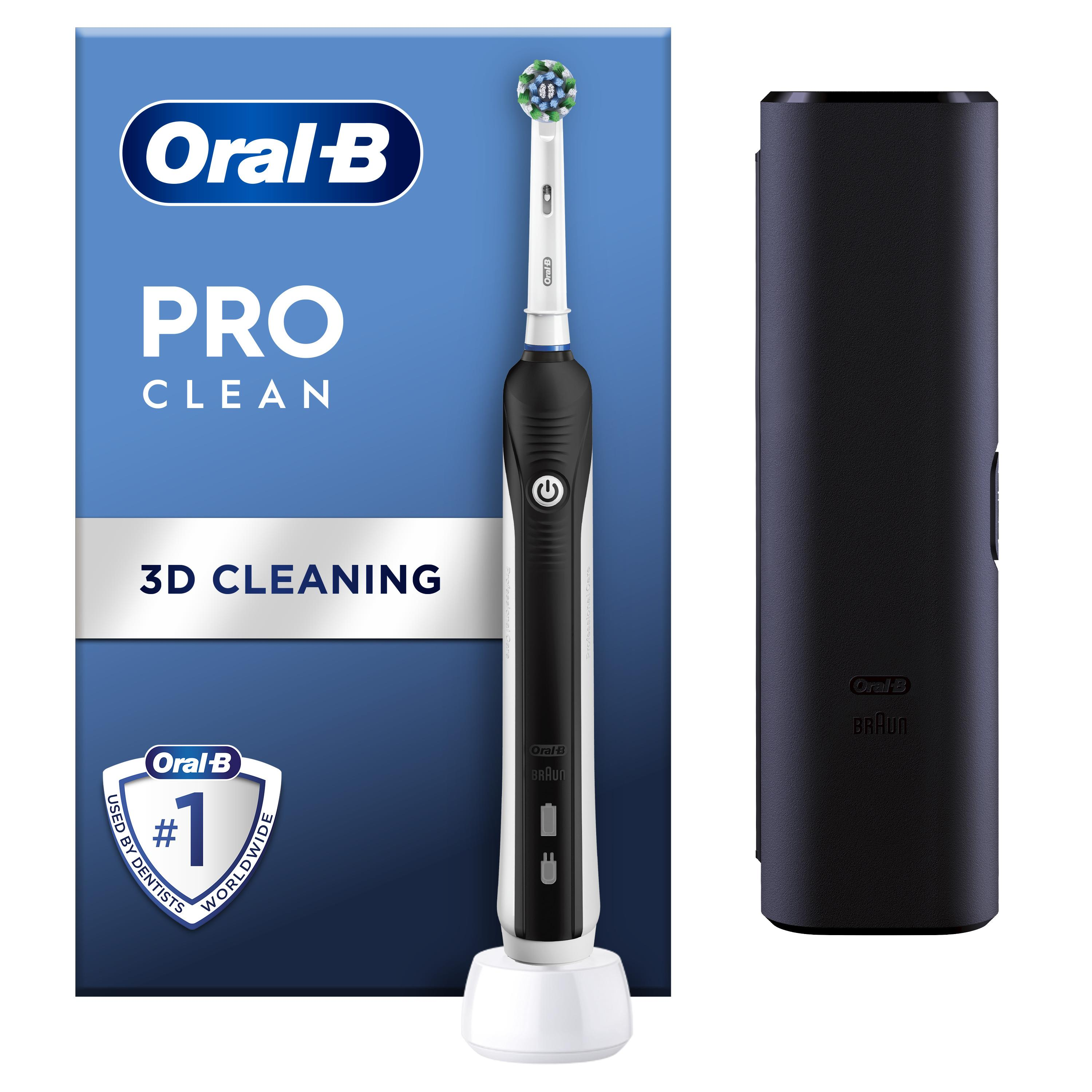 BRAUN Oral-B Pro Clean + Seyahat Kabı Şarjlı Diş Fırçası Siyah