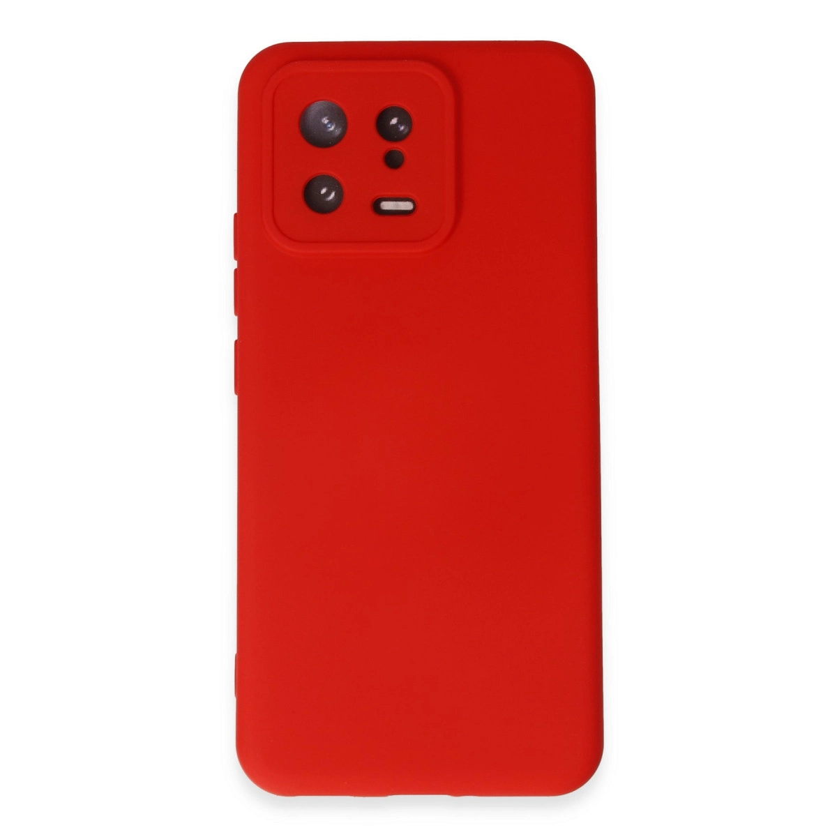 NEWFACE Xiaomi Mi 13 Uyumlu Nano İçi Kadife Silikon Telefon Kılıfı Kırmızı