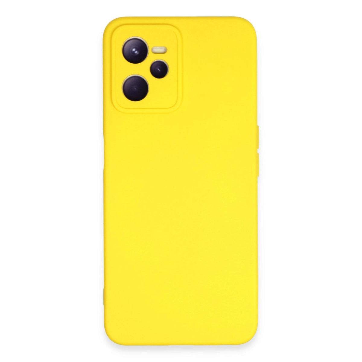 NEWFACE Realme C35 Uyumlu Nano İçi Kadife Silikon Telefon Kılıfı Sarı