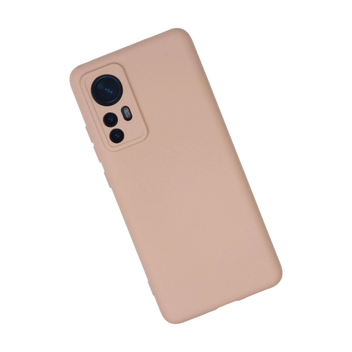 Sol tarafta kamera modülü bulunan açık kahverengi telefon kılıfı.