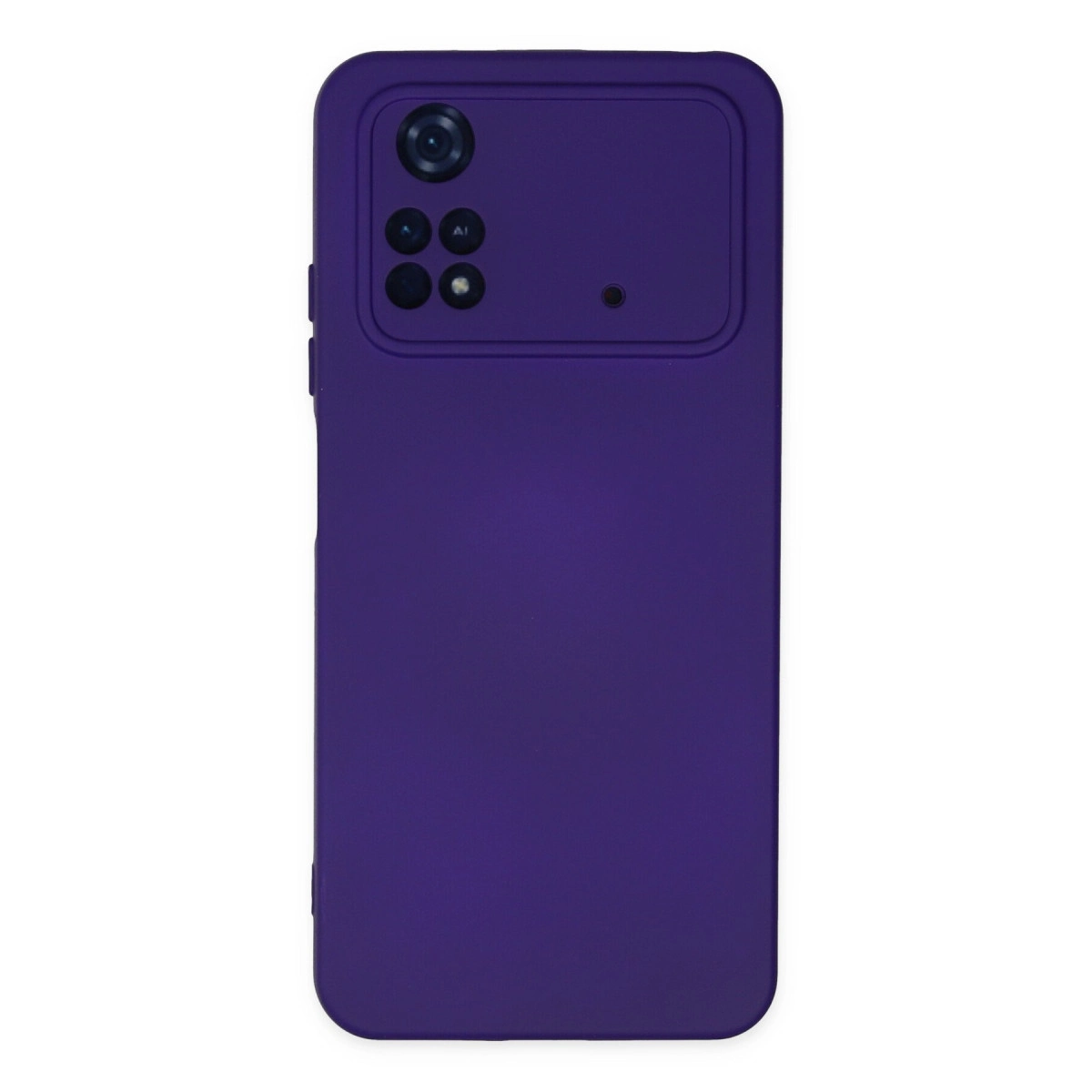 NEWFACE Xiaomi Poco M4 Pro 4G Uyumlu Nano İçi Kadife Silikon Telefon Kılıfı Mor