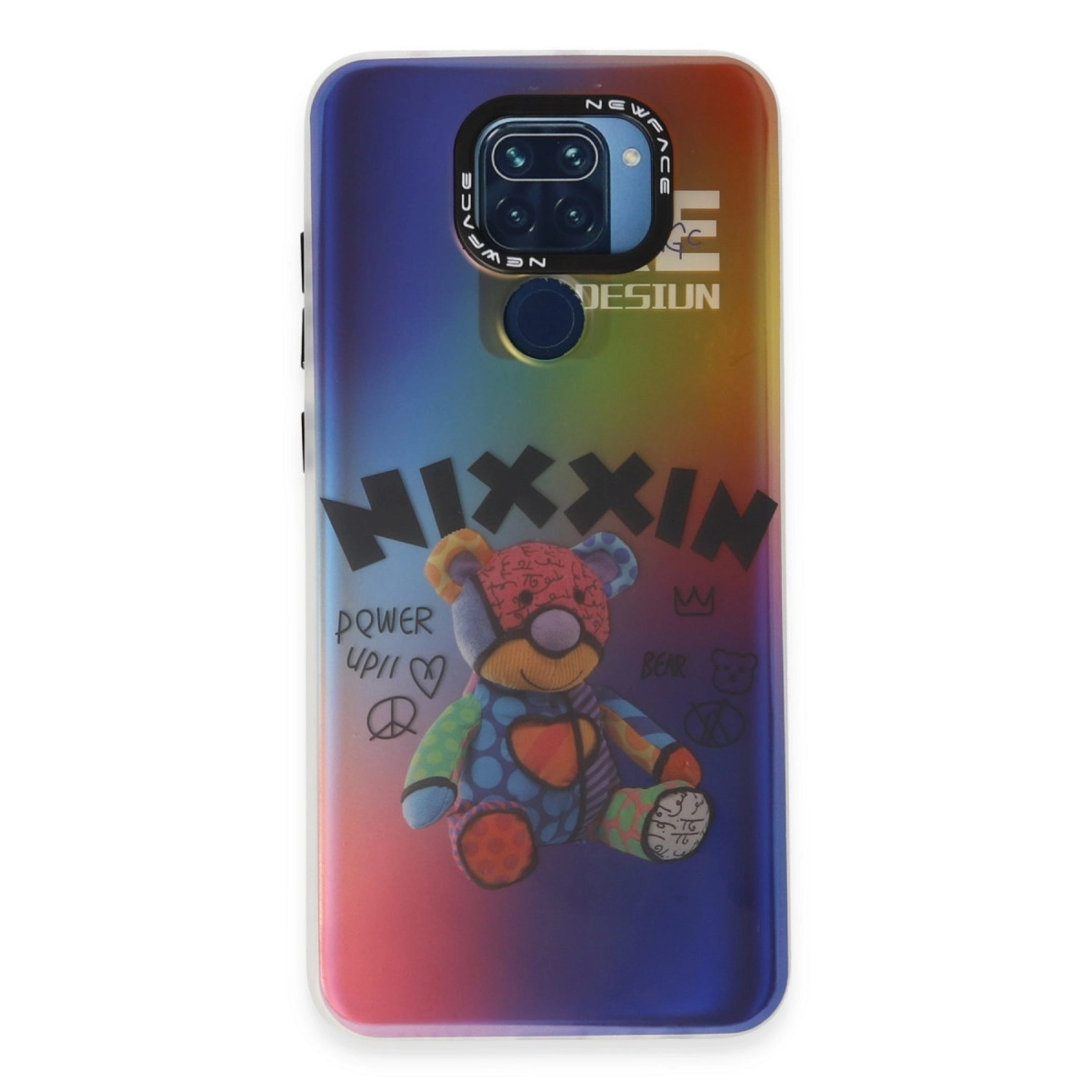 NEWFACE Xiaomi Redmi Note 9 Uyumlu Estoril Desenli Kapak Telefon Kılıfı Çok Renkli