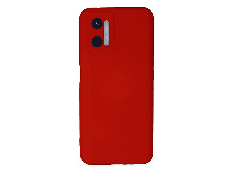 NEWFACE Oppo A96 Uyumlu Nano İçi Kadife Silikon Telefon Kılıfı Kırmızı